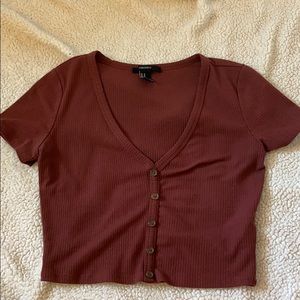 Rusted Burgundy crop top